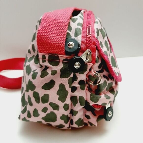 KIPLING Crossbody Shoulder Bag Cheetah Animal Print Pink - Picture 9 of 16
